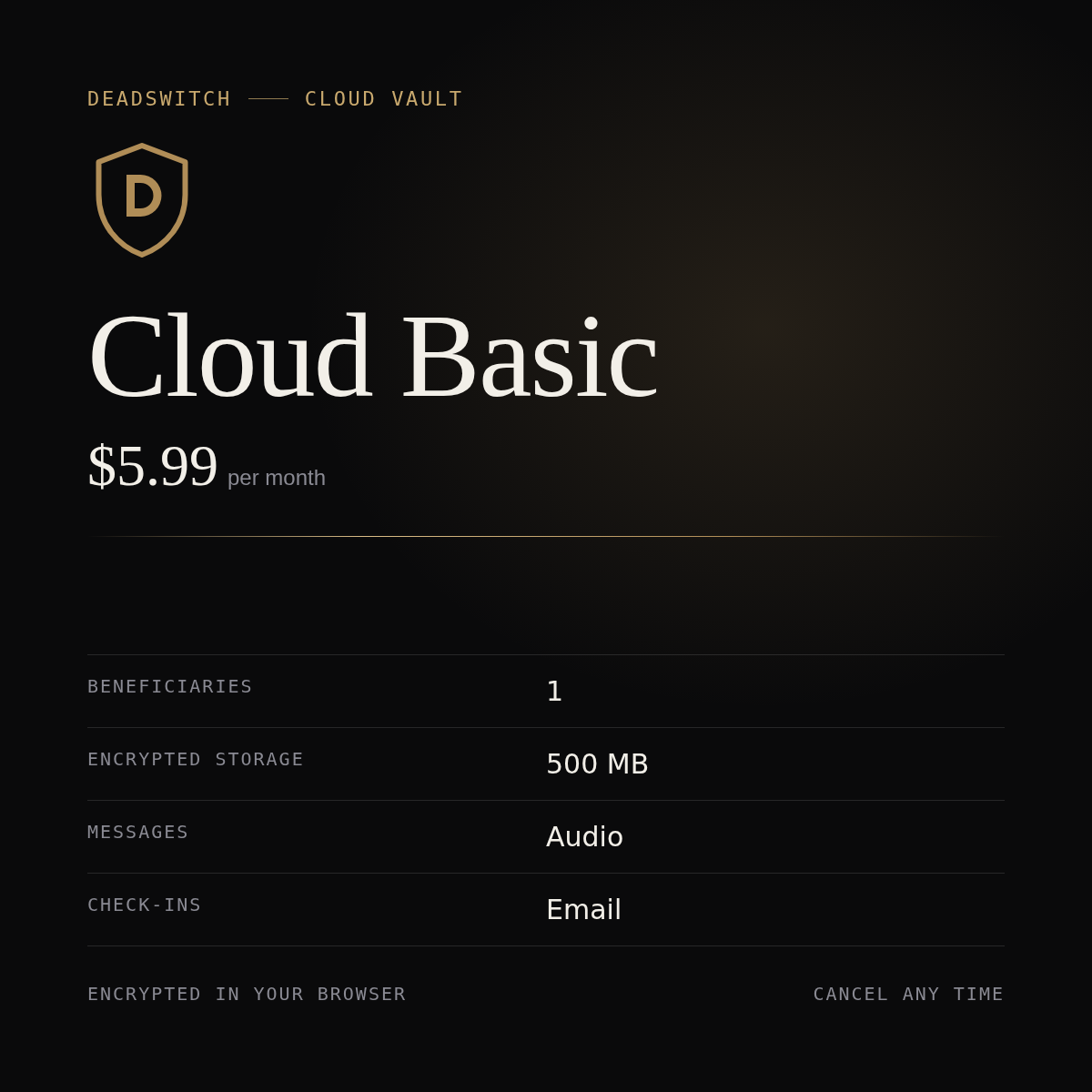DeadSwitch Cloud Basic